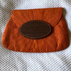 Anthropologie straw clutch